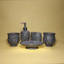 Простая ванная комната пять частей матовая керамика кружка чашка ванная комната персональный набор для ванной LO87448