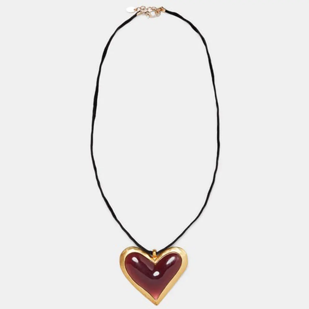 Flatfoosie ZA ожерелье-чокер с воротником в форме сердца для женщин, винтажная Модная Золотая цепочка с длинной подвеской, ювелирное изделие - Окраска металла: A0072