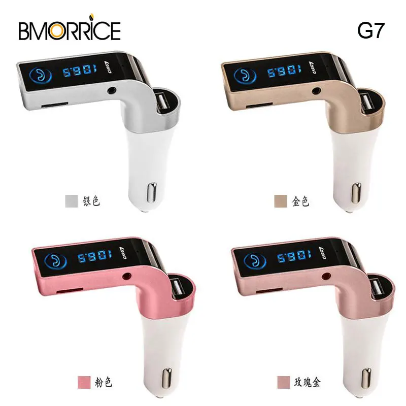 

Car Kit Red Light G7 Bluetooth Handsfree LCD Red Light Display FM Transmitter Receiver MP3 Player Supports U Disk TF Card Player