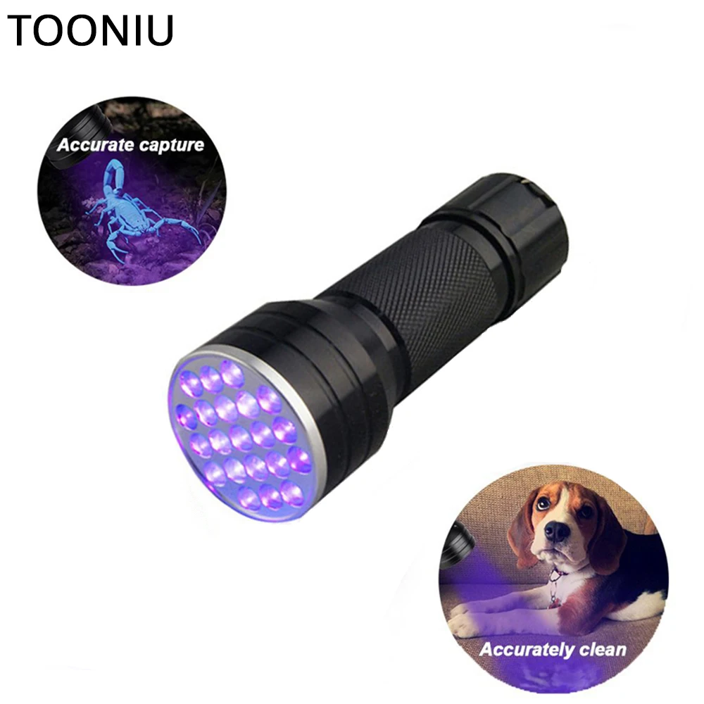 Goede Uv Led Zaklamp 21 leds 51 Leds 100 Leds 395nm Ultra Violet Zaklamp Lamp Blacklight Detector voor Hond Urine Huisdier Vlekken