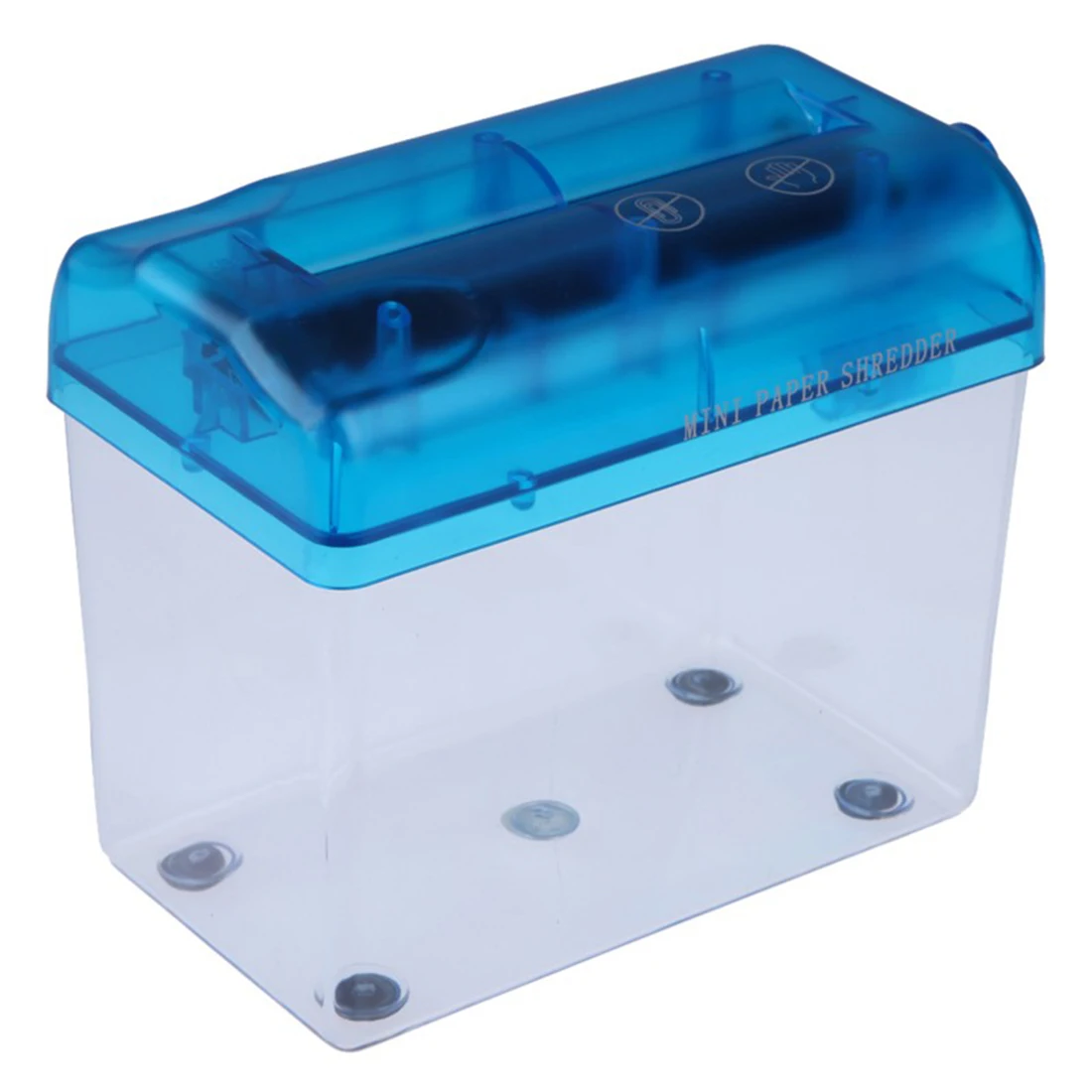 

Mini Portable Personal Home Office Desktop Manual Hand Crank Paper Cutter Hand Paper Shredder Random Color