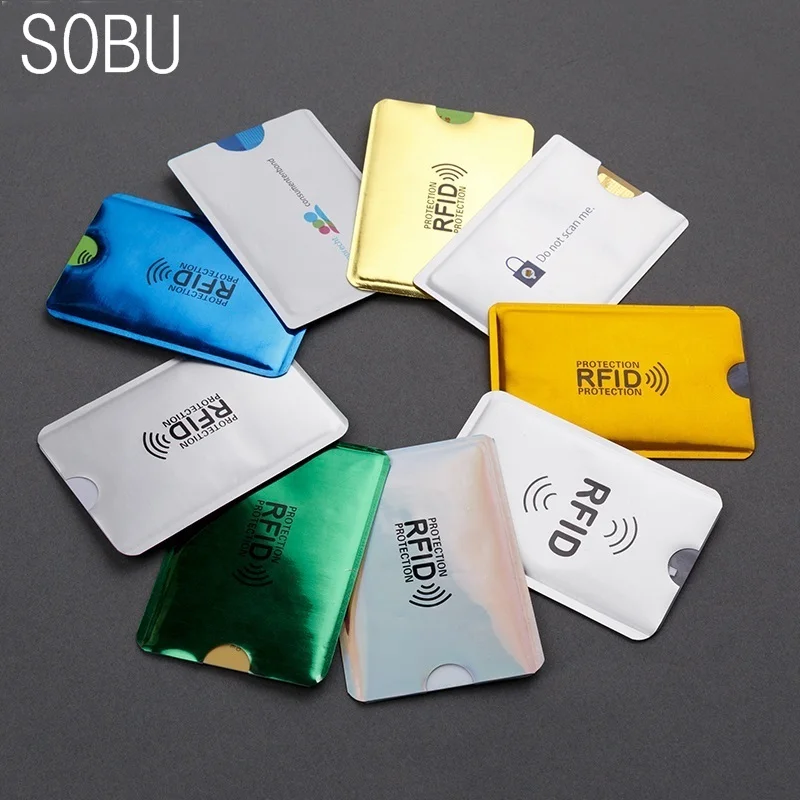 

5PCS NEW Anti Rfid Blocking Reader Lock Card Holder ID Bank Card Case Anti-theft Credit Card Holder Protection Aluminium H119