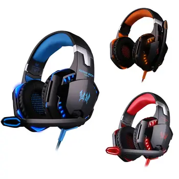 

3.5mm Gaming Headset Earphones HiFi Sport MIC LED Headphones Surround for PC Mac Laptop For Internet Bar