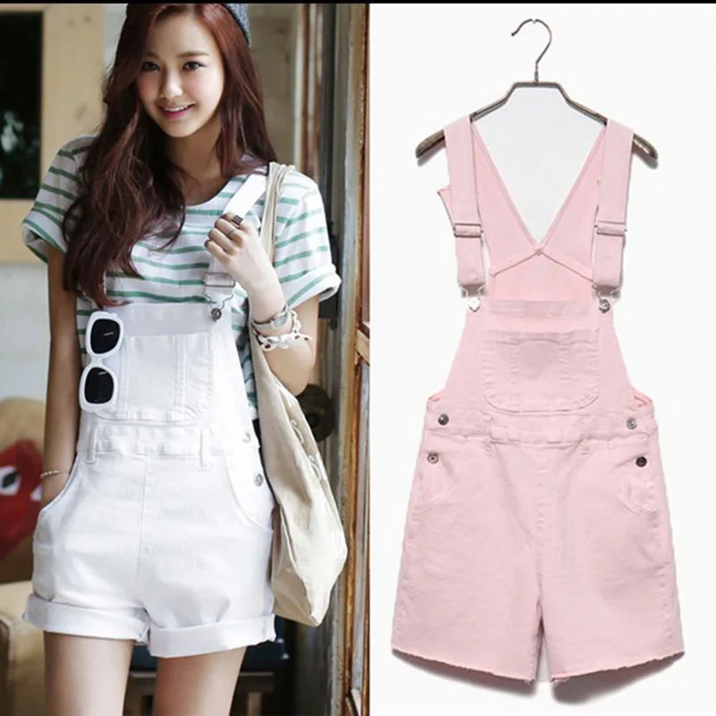 

Summer Romper Women Denim Jumpsuit 2019 Loose Casual Overalls for Women Denim Short Jumpsuit Thin Salopette Jeans Rompers Womens