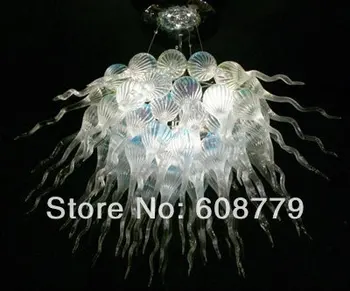 

Free Shipping Clear Hand Blown Glass Hanging LED Crystal Chandelier