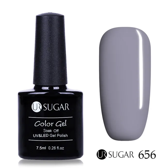 Ur Sugar 1 флакон 7,5 мл отмачиваемый УФ-Гель-лак темная серия чистый цвет ногтей Гель-лак для нейл-арта Маникюр дизайн ногтей лак гель - Цвет: 656