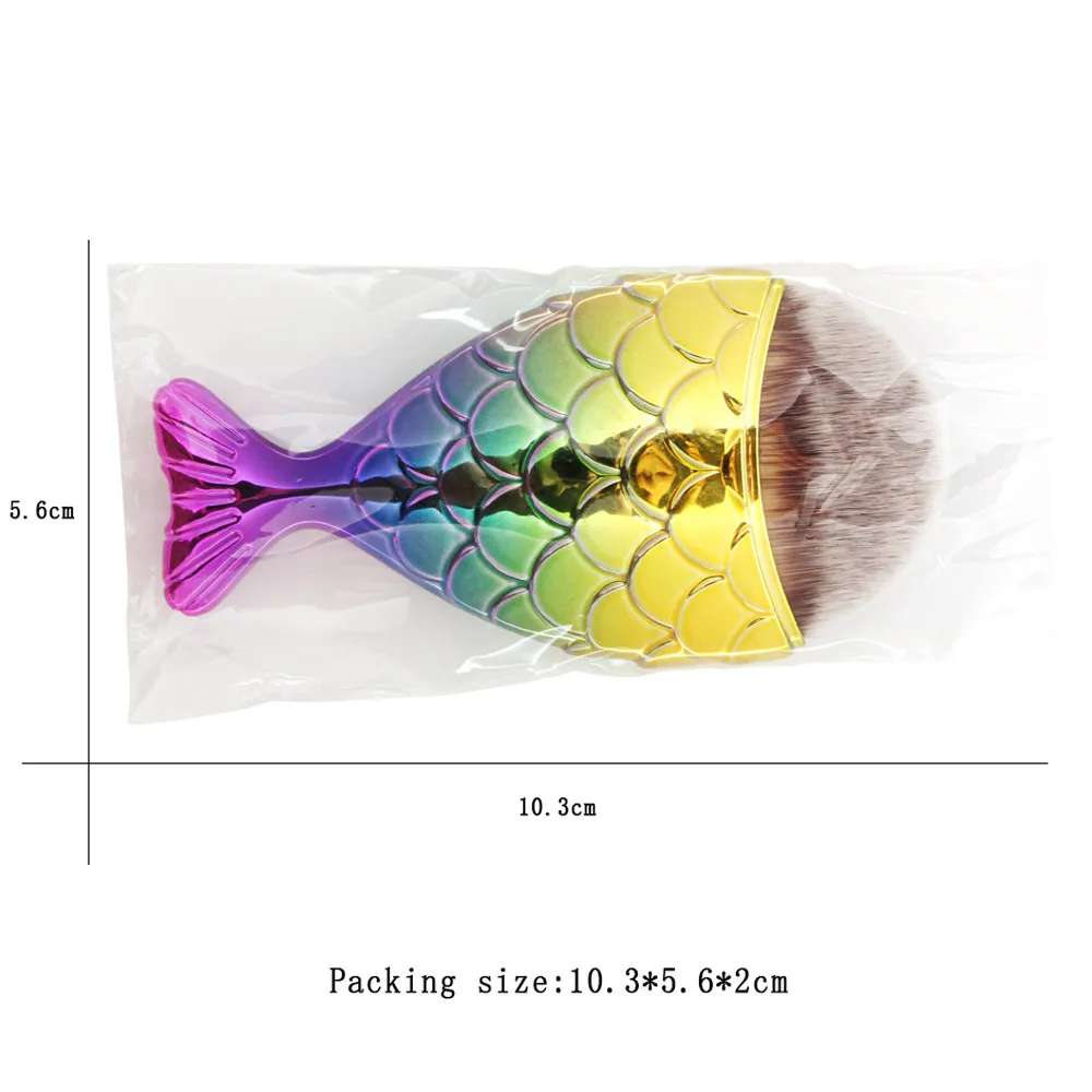 MAG Новая мода кисти для макияжа 1 шт. Косметическая в виде рыбной чешуи кисти в форме рыбы кисть для румян кисточек для макияжа с L525