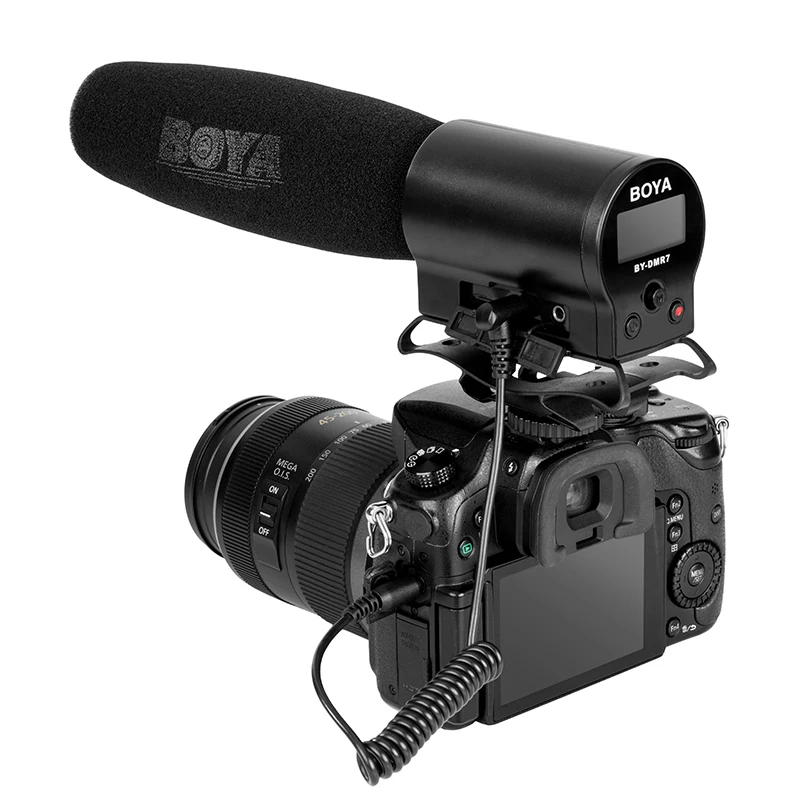 BOYA BY-DMR7 качество вещания конденсаторный микрофон со встроенной вспышкой рекордер для Canon Nikon sony DSLR камер