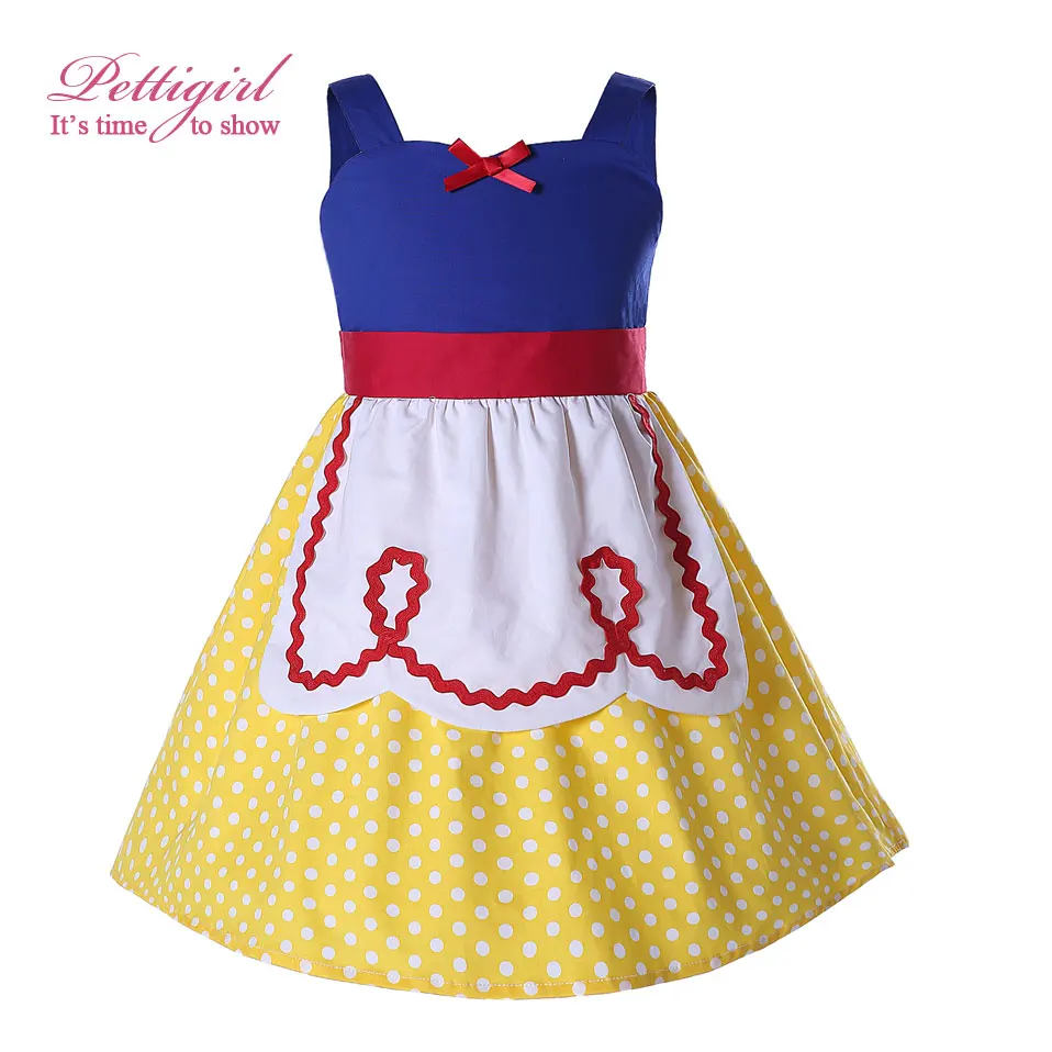 

Pettigirl Snow White Costumes For Girl Halloween Cosplay Girls Princess Dress Fairy Tale Kids Clothes G-NBGD1004-2201
