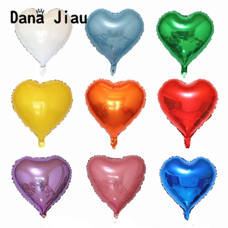 

18inch colorful heart Shaped Foil Balloon pink wedding Birthday Party Decoration holiday Air Balloons Event star Baloon kids toy