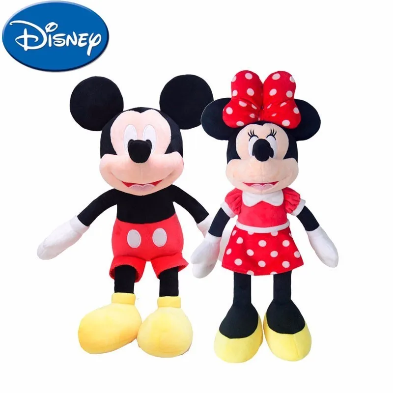 

Disney High Quality Stuffed Mickey Minnie Mouse Plush Toy Dolls Birthday Wedding Gifts For Kids Baby Children