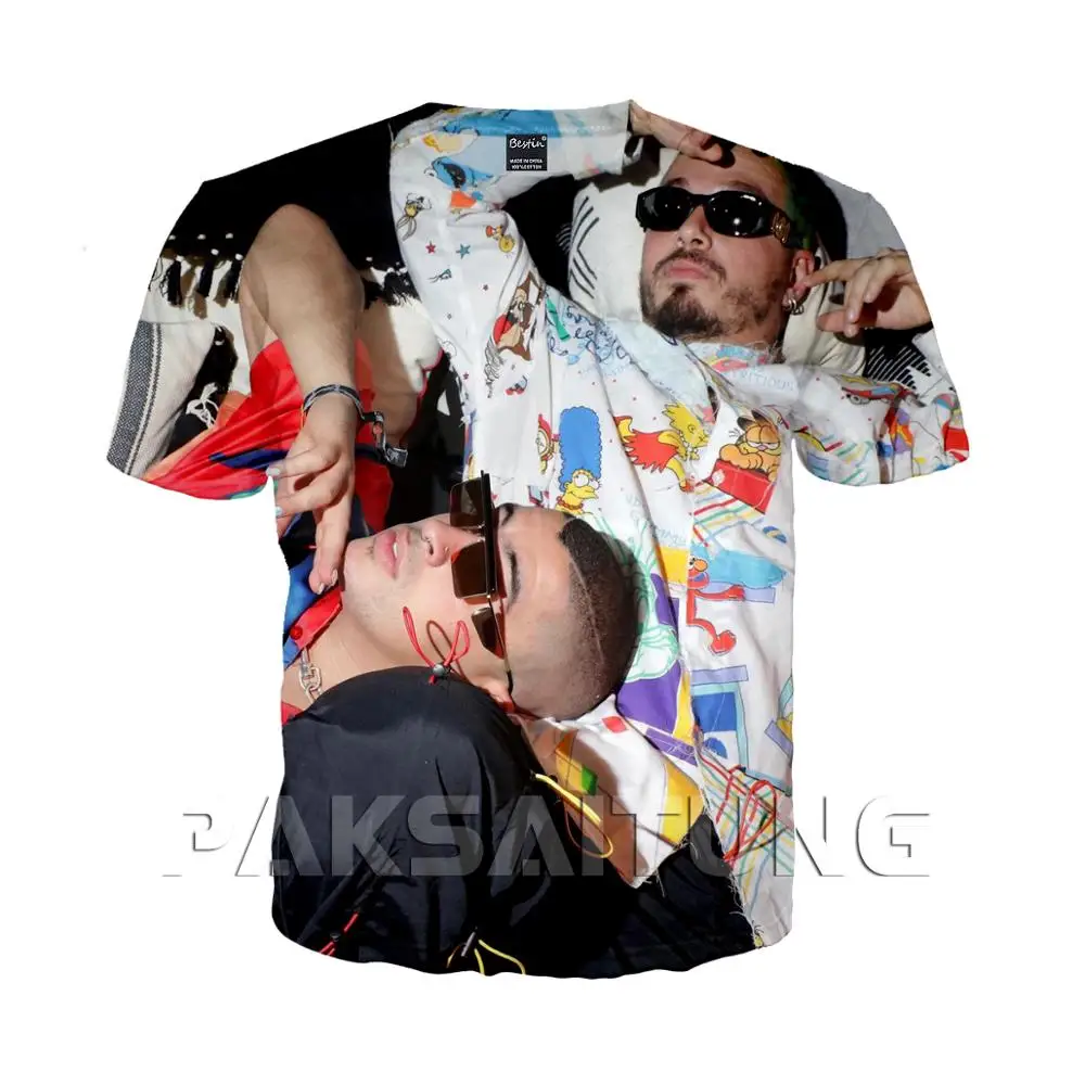 PAKSAITUNG/новая футболка с 3D принтом J balwin Bad Bunny LA CANCION/толстовка/толстовки на молнии