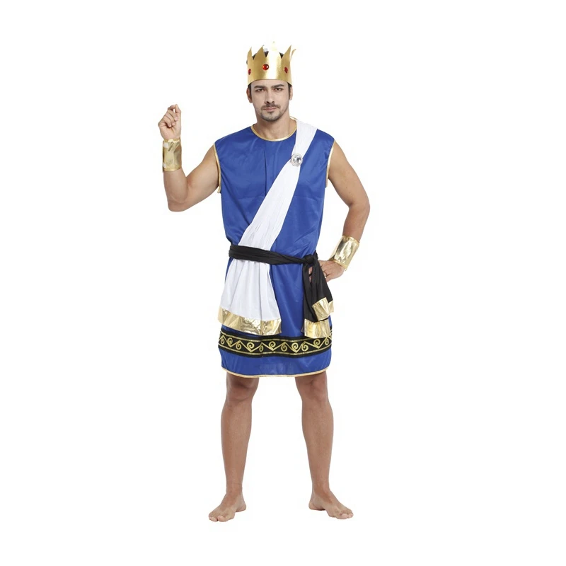 

Adult Men Greek Mythology The God Zeus Costume King Prince Costumes Halloween Purim Party Carnival Masquerade Cosplay Outfit