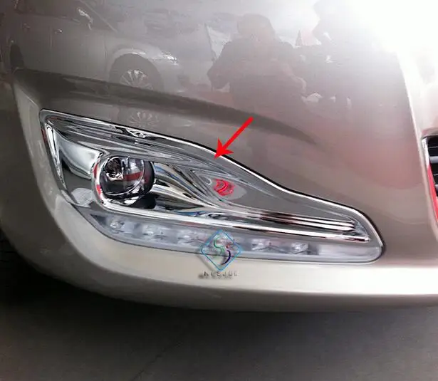 2p передняя противотуманная фара Накладка для Citroen C4L 2012 2013