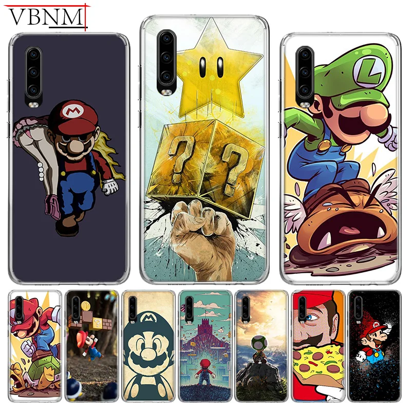 

Super Marios Game Silicone back Case For Huawei P8 P9 P10 Lite P20 P30 Litte Pro Gift P Smart Nova 4 Patterned Customized Cover