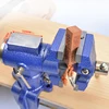2-1/2" Two Jaws Clamp-on Vice Swivels and Rotates 360 Degrees Multi-purpose Table Swivel Vise with Anvil 6