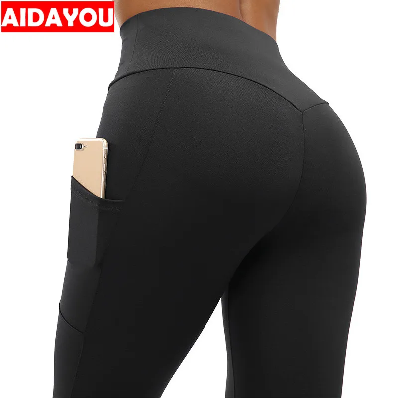 push up leggings High Waist Running Workout Leggings with Pockets Pants
