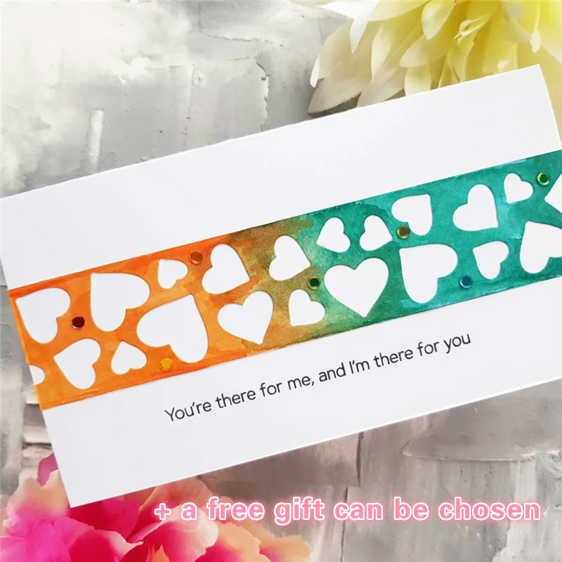 

Eastshape Love Letters Die Set Clear Stamps and Dies for Scrapbooking Card Making Album Embossing Crafts with A Free Gift