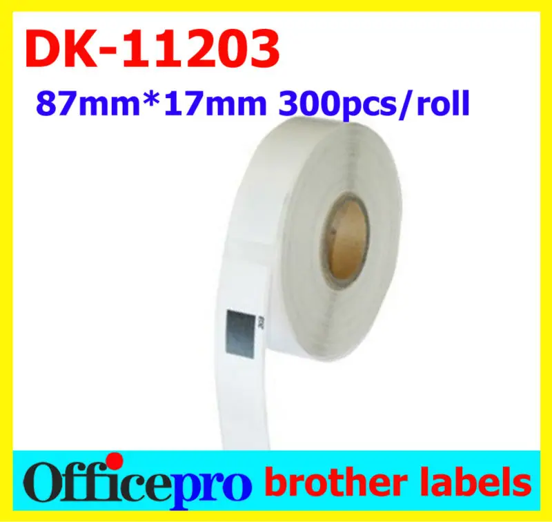 100 * Rolls Бесплатная Доставка Этикетки Brother DK-11203 Совместимость Etiketten 17x87 мм для QL570 QL700 (Также Поставляем DK-1203 DK-1208 DK-2205)