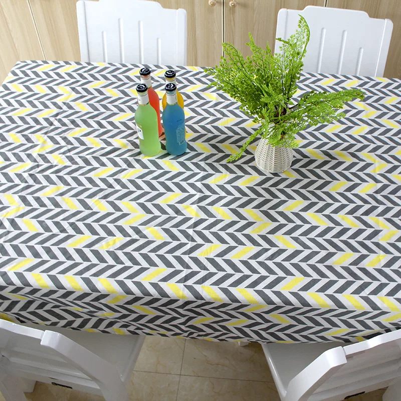Cartoon Cats Tablecloth Cotton Linen Dinner Table Cloth Cute Thicken Dust-proof Table Cover For Home Decoration