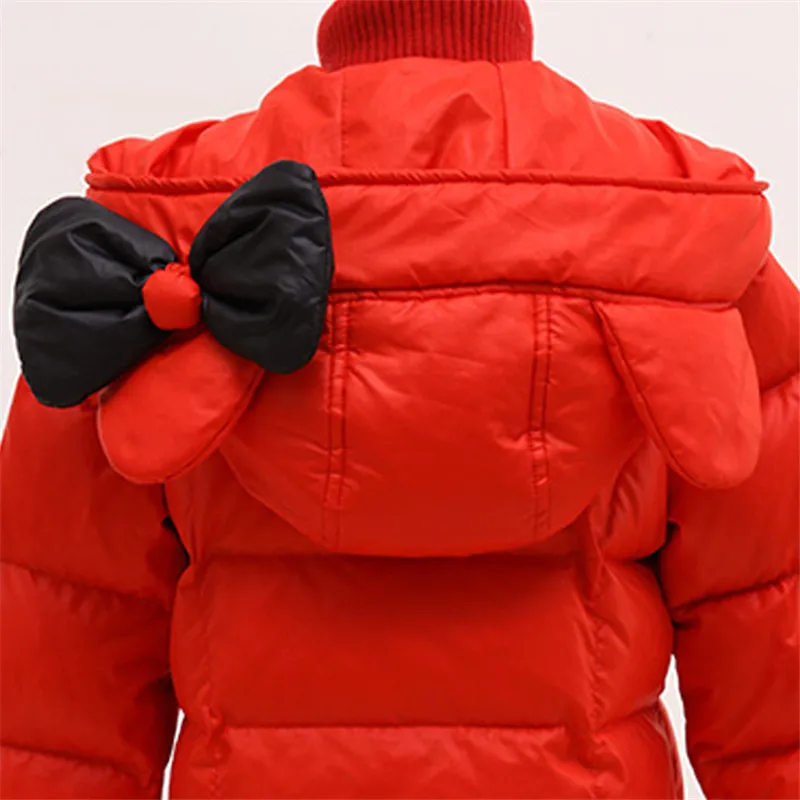 Детская куртка-пуховик на 80% утином пуху, зимние куртки-парки для девочек, ветрозащитная теплая плотная верхняя одежда с капюшоном для детей, От 2 до 12 лет