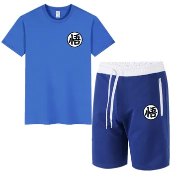 

2020 Jogging Homme T-Shirt Men's suits Fashion Short Sleeve Shorts Set Funny Tee Shirts Tops+Shorts Mens Tracksuit Mens Clothing