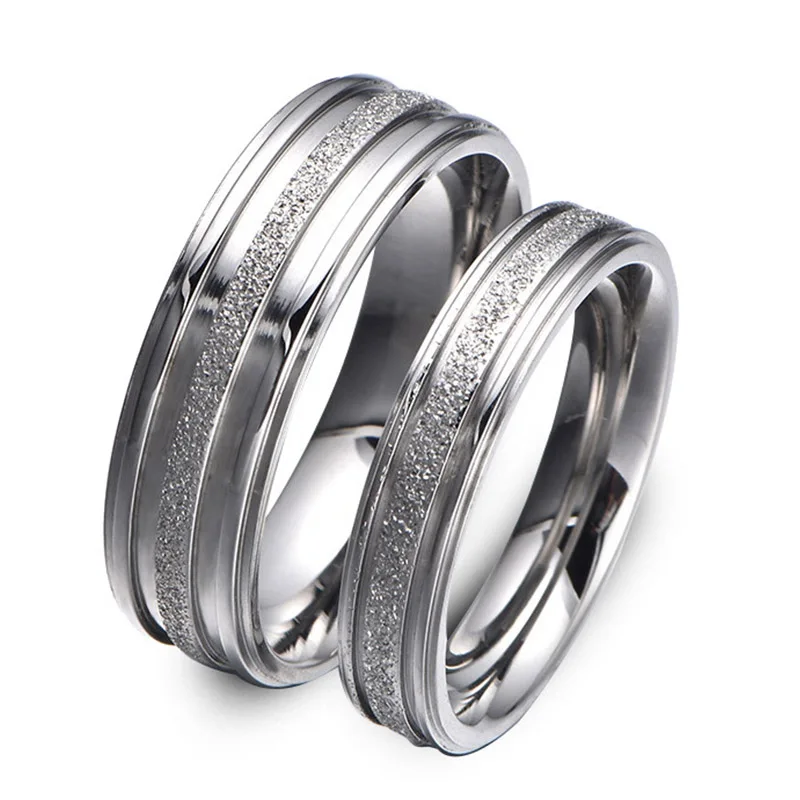 

Sale Crystal Silvery Round Zircon Couples Rings Lovers' Women Men Rings Wedding Gifts