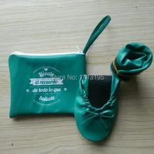 Женские складные балетки на плоской подошве с футляром для переноски