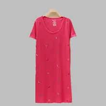 Vetement Femme Cotton Women Nightgowns New 2016 Nightgown Female Plus Size Sleepshirt Loose Casual Print Sleepwear Night Dress