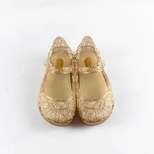 Mini melissa cristal chaussures 2017 filles sandales maille trou chaussures filles melissa sandales de gelée chaussures sandales chaussures pour filles 15-18 cm