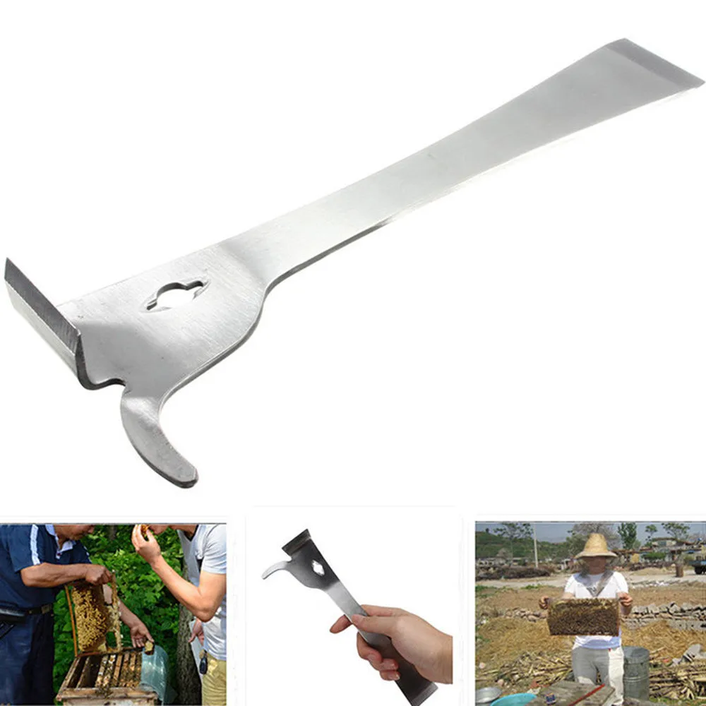 

Bee Tools Stainless Steel Thumb Type Bee Honey Knife Bee Hive Scraper Multifunctional Beekeeping Bee Scraper Cut Honey Knife