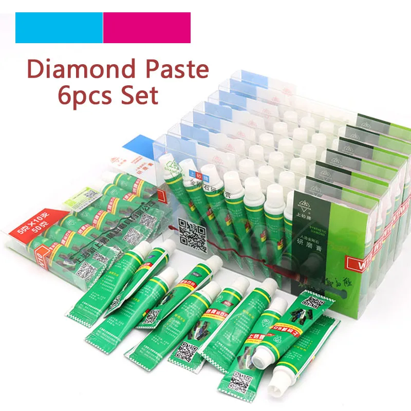 High Quality 6pcs Diamond Abrasive Paste Needle W0.5-W40 Grinding Polishing Tube Lapping Compound Metal Jade Amber Buffing Tools High Quality 6pcs Diamond Abrasive Paste Needle W0.5-W40 Grinding Polishing Tube Lapping Compound Metal Jade Amber Buffing Tools