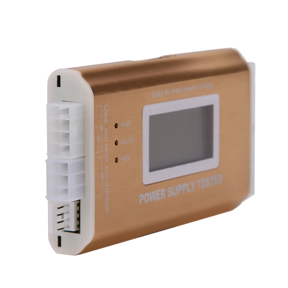 Power Supply Digital LCD Power Supply Tester Support PC 20 24 Pin 4 PSU ATX BTX ITX SATA HDD Interface Gold