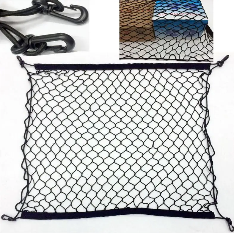 Автомобильный нейлоновый багажник для автомобиля эластичная сетка 4 крючка