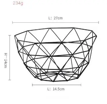 KINGLANG нордическая простая железная художественная корзина с фруктами для гостиной Бытовая миска для хранения закусок Прямая поставка - Цвет: 2