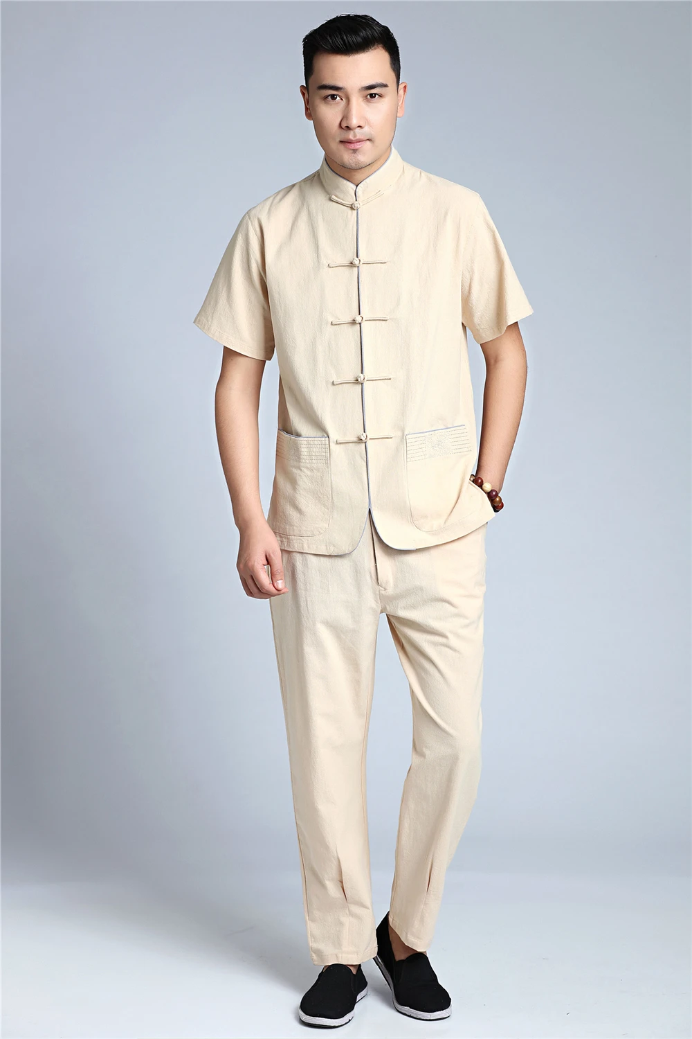 Шанхай история китайский стиль Тан костюм топ мужское хлопковое белье рубашка повседневное мужской воротник стойка костюмы свободные плюс размеры