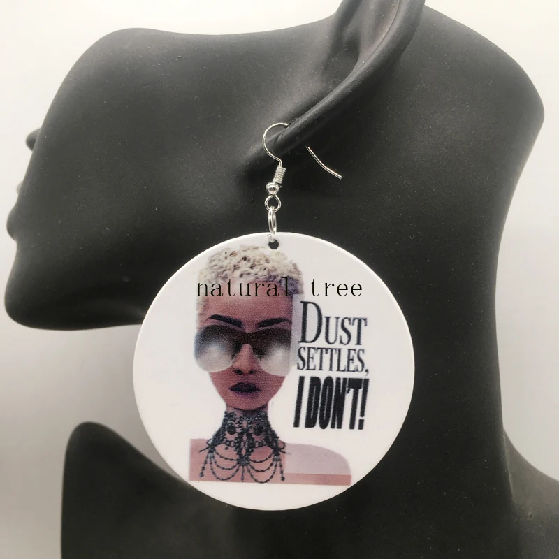 Free Shipping! DUST SETTLES I DON'T Wooden Earrings | Украшения и аксессуары