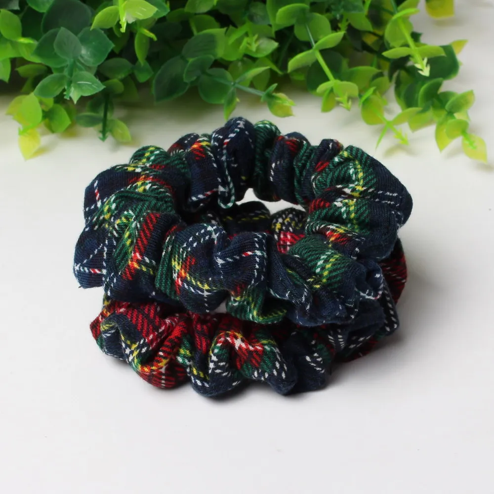 2 шт. для девочек Хлопковые смеси Scrunchie Для женщин волос группа веревка эластичная галстук хвост держатель аксессуары