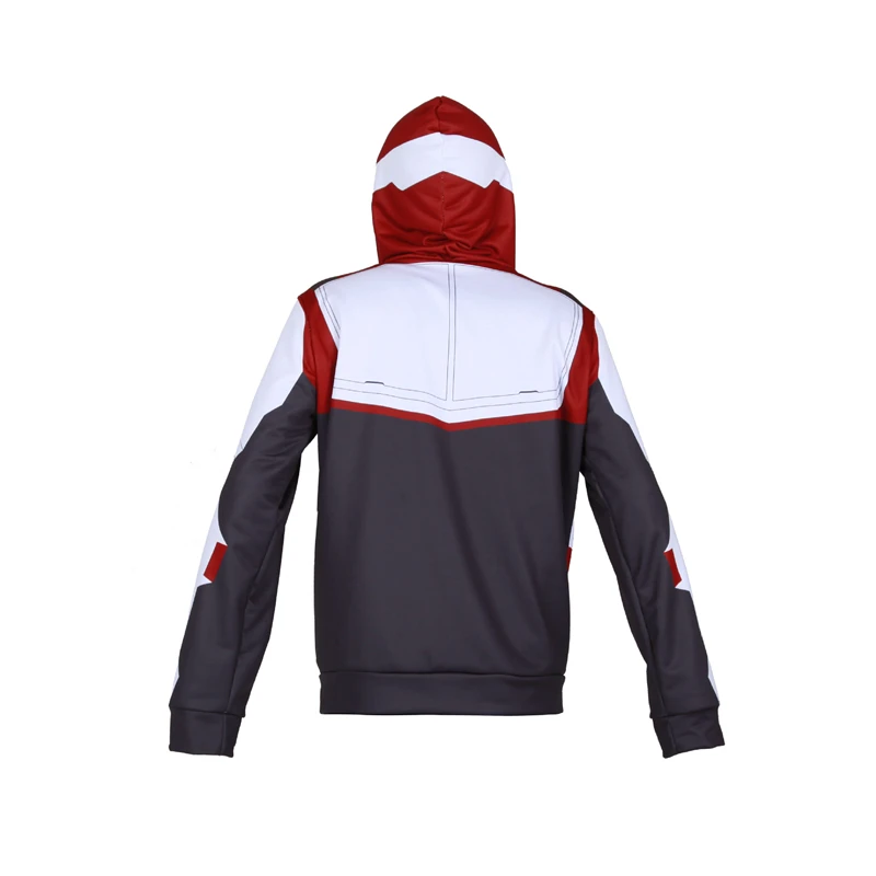 Avengers Endgame Quantum Realm Sweatshirt Cosplay Costume Captain America Iron Man Hoodie Jacket Zipper Adult Kids