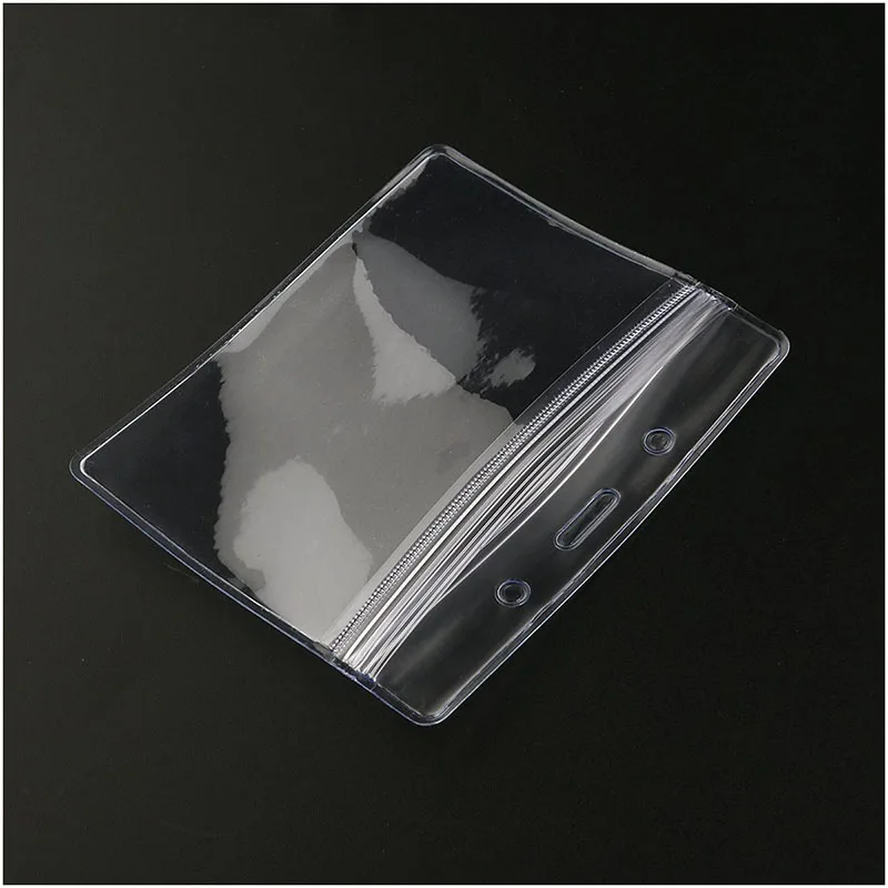 Disposable Dispenser 100pcs Waterproof Plastic Horizontal Name Tag Insignia coin ID card holder