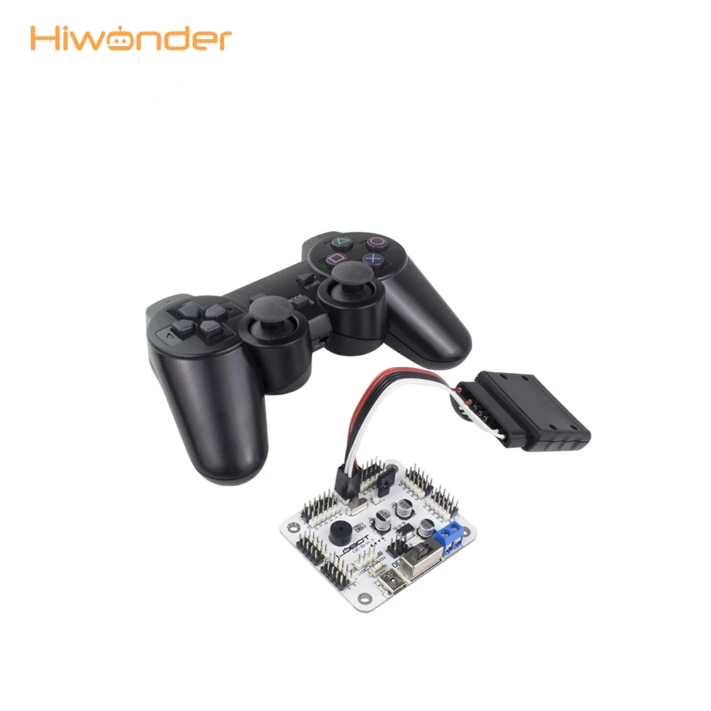 

Hiwonder Servo Controller 32 CH Board with PS2 Handle Controller Receiver for Hexapod Bipedal RC Parts Robot Toy for children