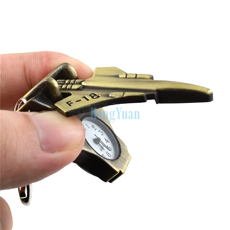 Antique Retro Vintage Bronze Gun Quartz Watch Keychain Pocket Men Watches Fob Steampunk For Boys Male |