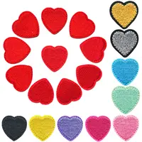 Buy 10PCS Red Hearts Silver Gold Fabric Embroidery Sew Iron On Patches Badges For Clothes Appliques Craft Decoration Sticker Online