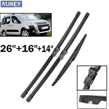 Xukey-escobillas de limpiaparabrisas delanteras y traseras para Citroen Berlingo, 26
