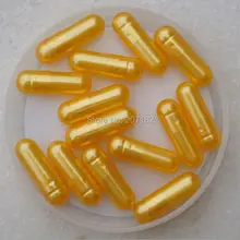 10000 шт./упак.) Размер 0 жемчужная желтая капсула, жесткая желатиновая капсула, 0# пустая капсула- сверху и снизу соединены