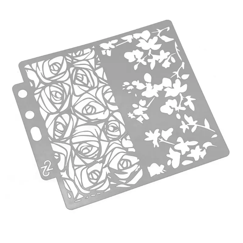 

Flower Stencils Template Painting Scrapbooking Embossing Stamping Album Crafts