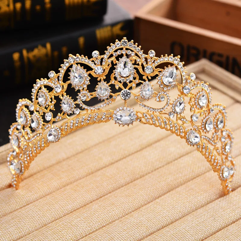 Wedding Tiara Bridal Headband Rhinestones Pageant Princess Crown Decoration Silver Charming Hair Accessories (5)