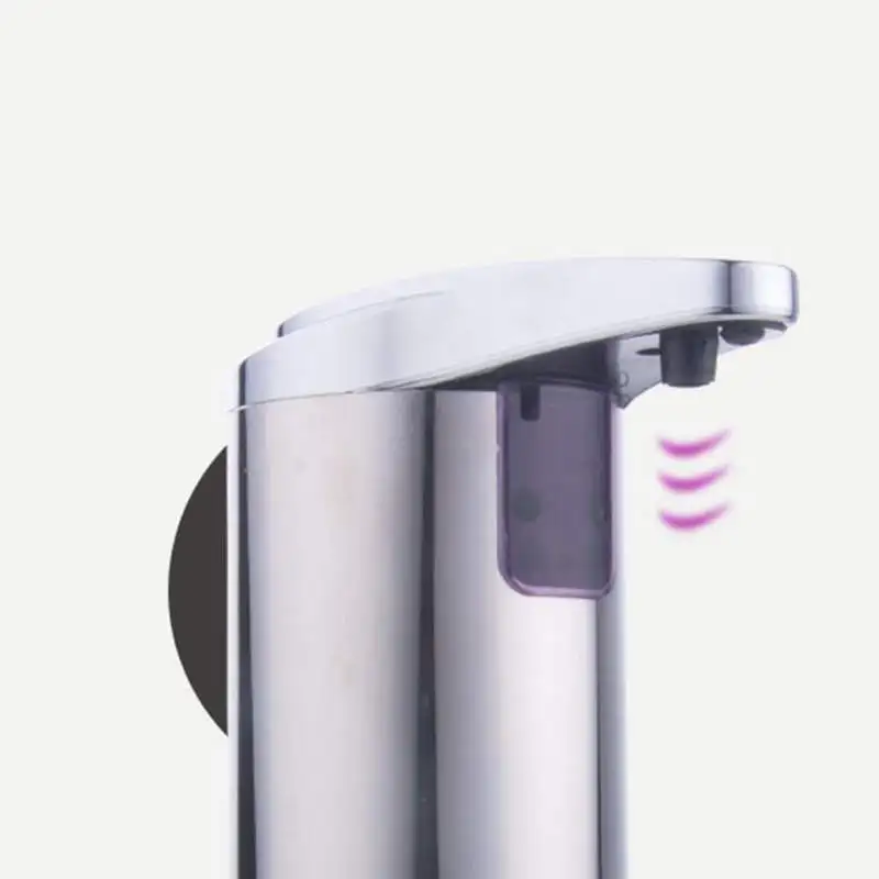 الفولاذ المقاوم للصدأ مستشعر الأشعة تحت الحمراء موزع الصابون Touchless الأيدي الحرة السائل طبق موزع الصابون للحمام الفولاذ المقاوم للصدأ مستشعر الأشعة تحت الحمراء موزع الصابون Touchless الأيدي الحرة السائل طبق موزع الصابون للحمام