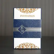 20pcs/lot Creative Business Invitation Cards Folding Personality Invitations with Blank Inner Page Birthday Wedding Invitation 1pcs sample wedding invitations laser cutting invitation card for wedding blank inner sheet hollow birthday invitation
