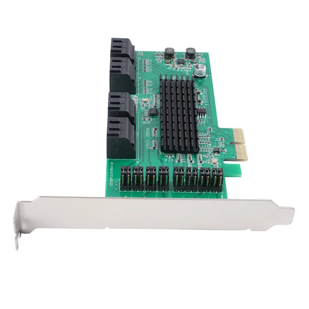 ORICO 4/8 порт SATA3.0 PCI-E Плата расширения PCI-E X1 к SATA3.0 портам NCQ протокол 6 Гбит/с для Windows/Linux2.6.x